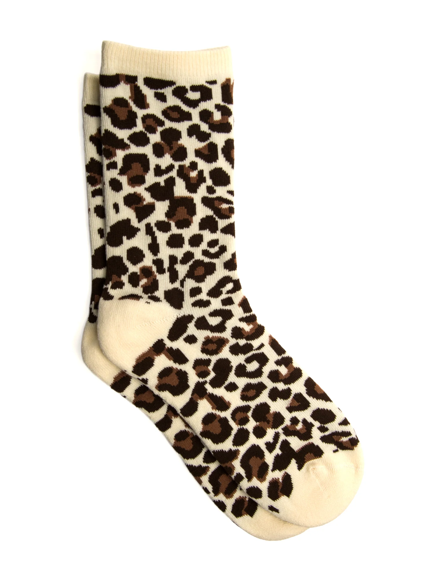 HARLOW LEOPARD PRINT SOCK - CREAM