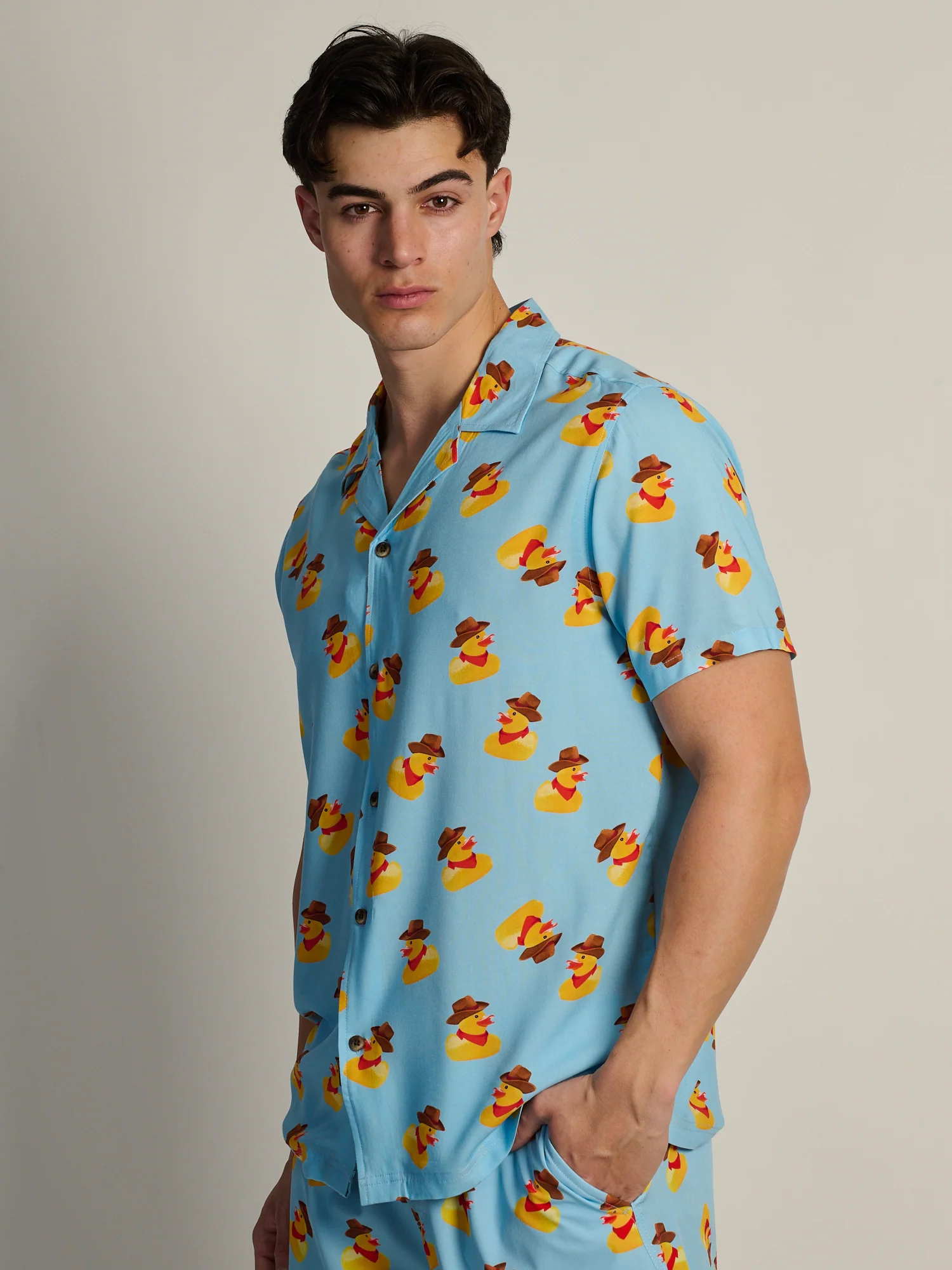 KOLBY COWBOY DUCK WOVEN SHIRT - LIGHT BLUE - Image 3