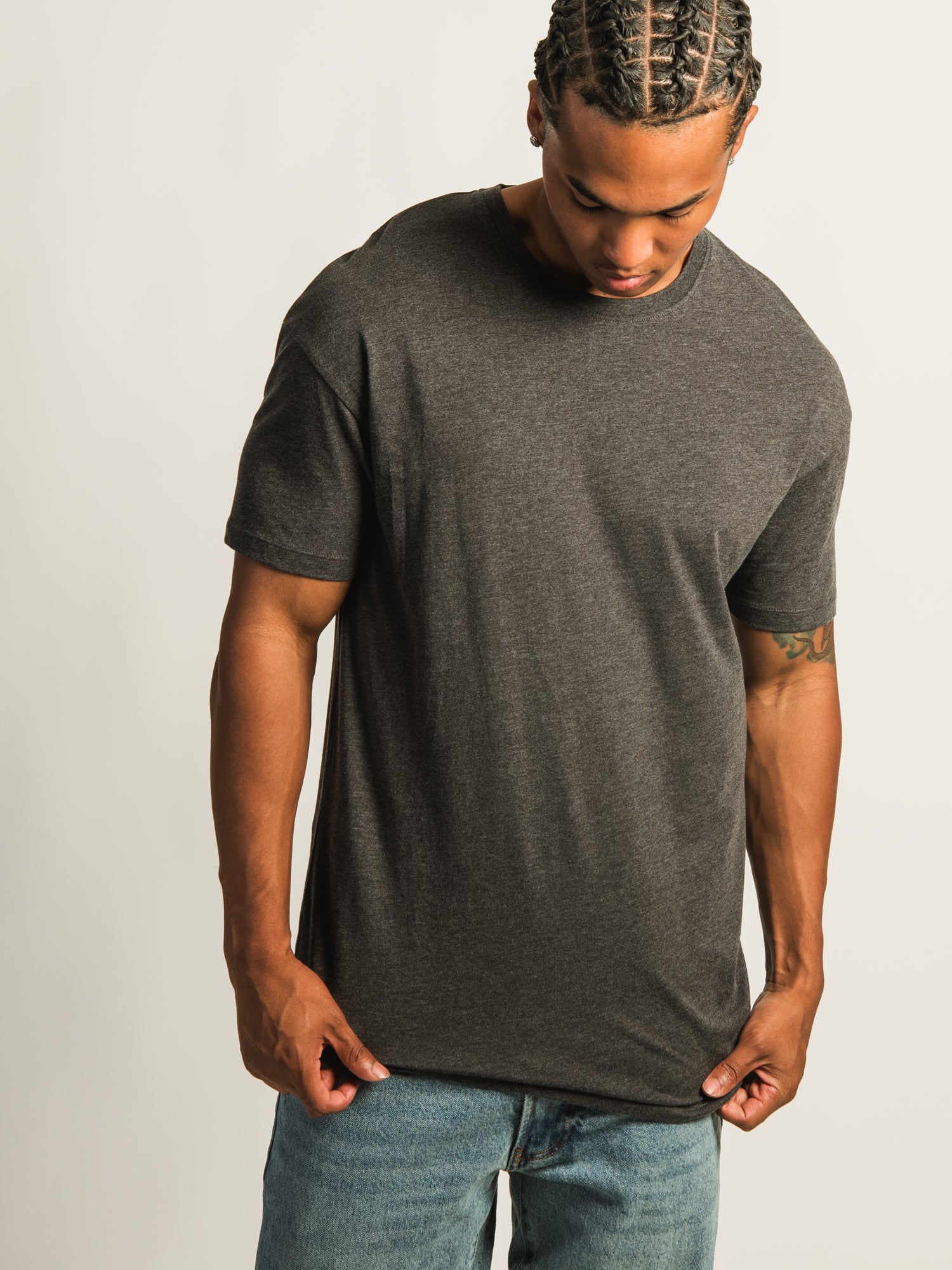 LONG FIT TEE - DARK GREY - Image 3