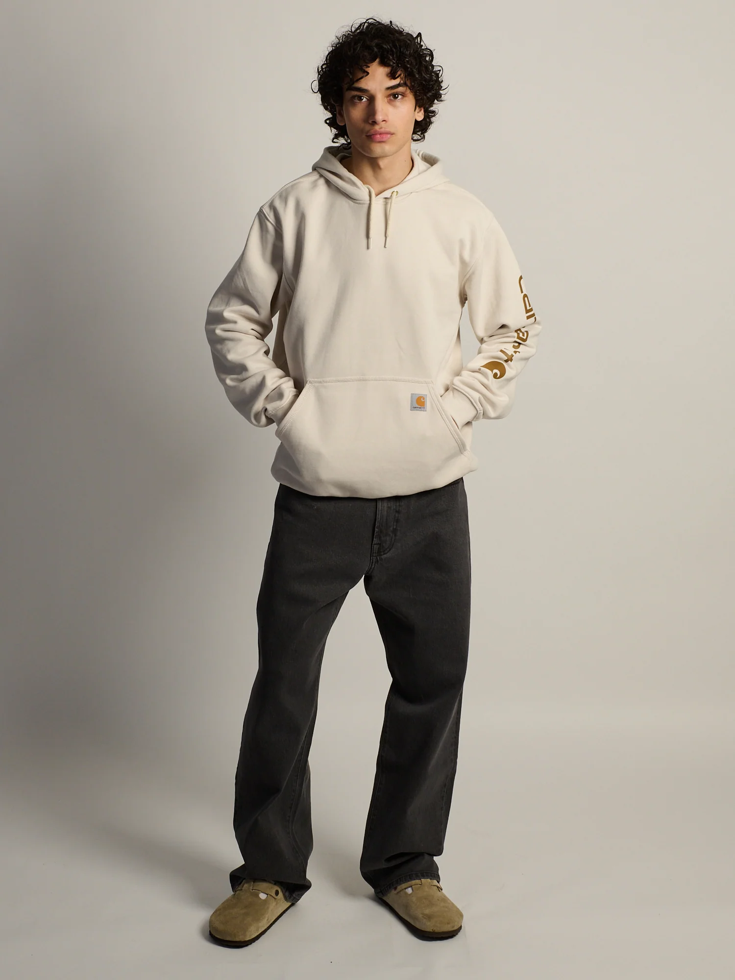 CARHARTT LOOSE FIT MIDWEIGHT LOGO SLEEVE HOODIE - Image 3