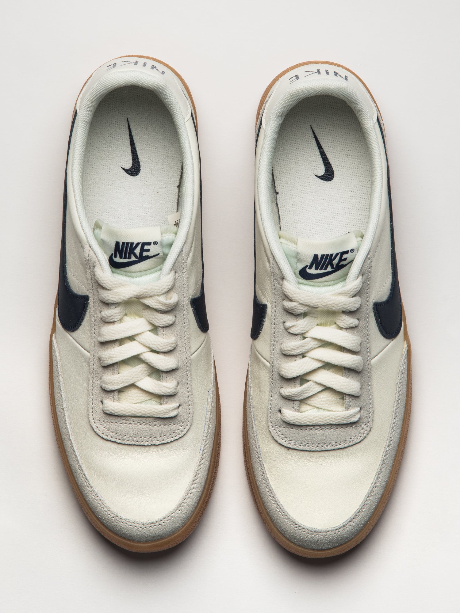 MENS NIKE KILLSHOT 2 LEATHER SNEAKER - WHITE/NAVY - Image 4