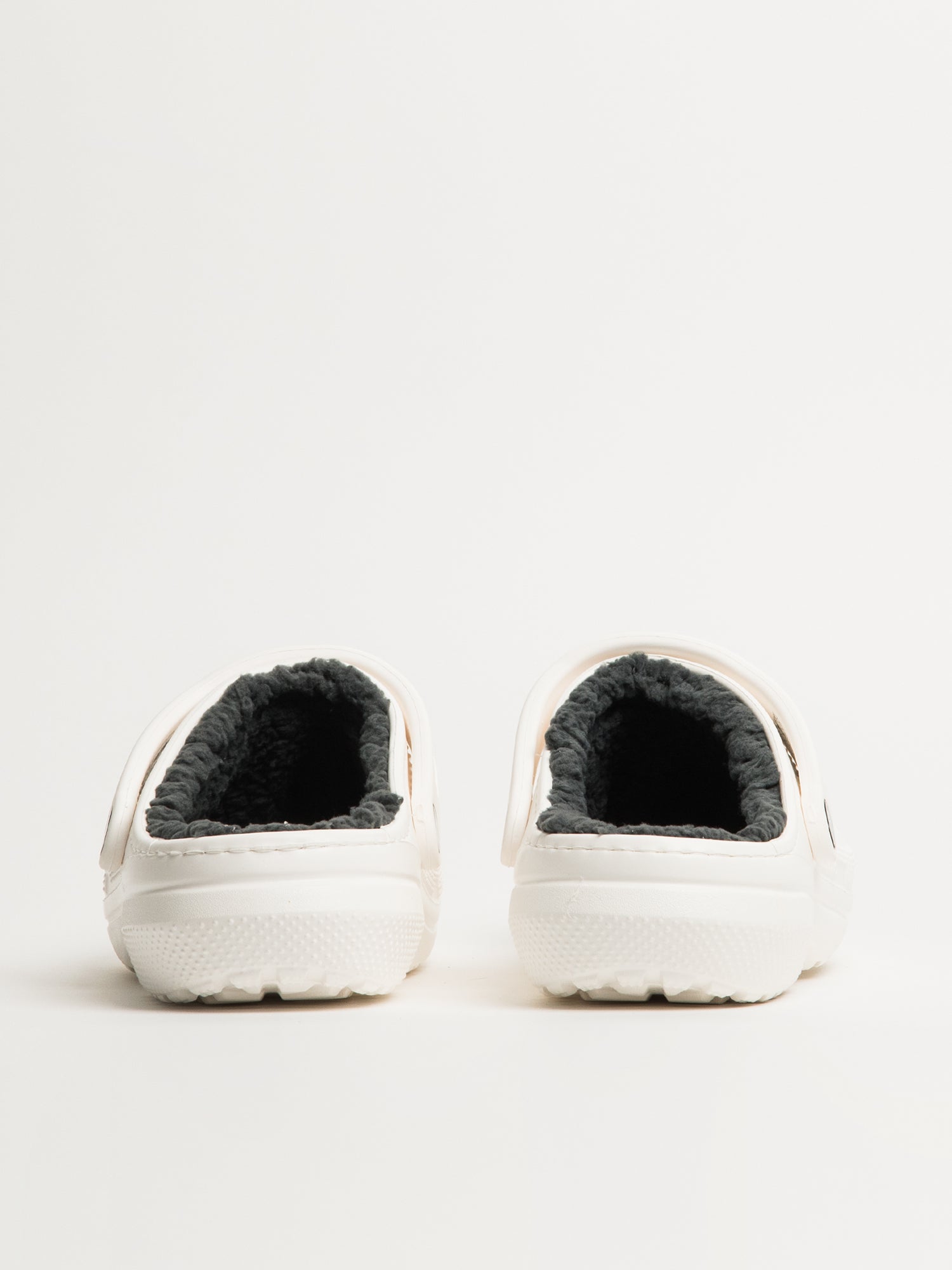 WOMENS CROCS CLASSIC LINED CLOG - WHITE/GREY - Image 5