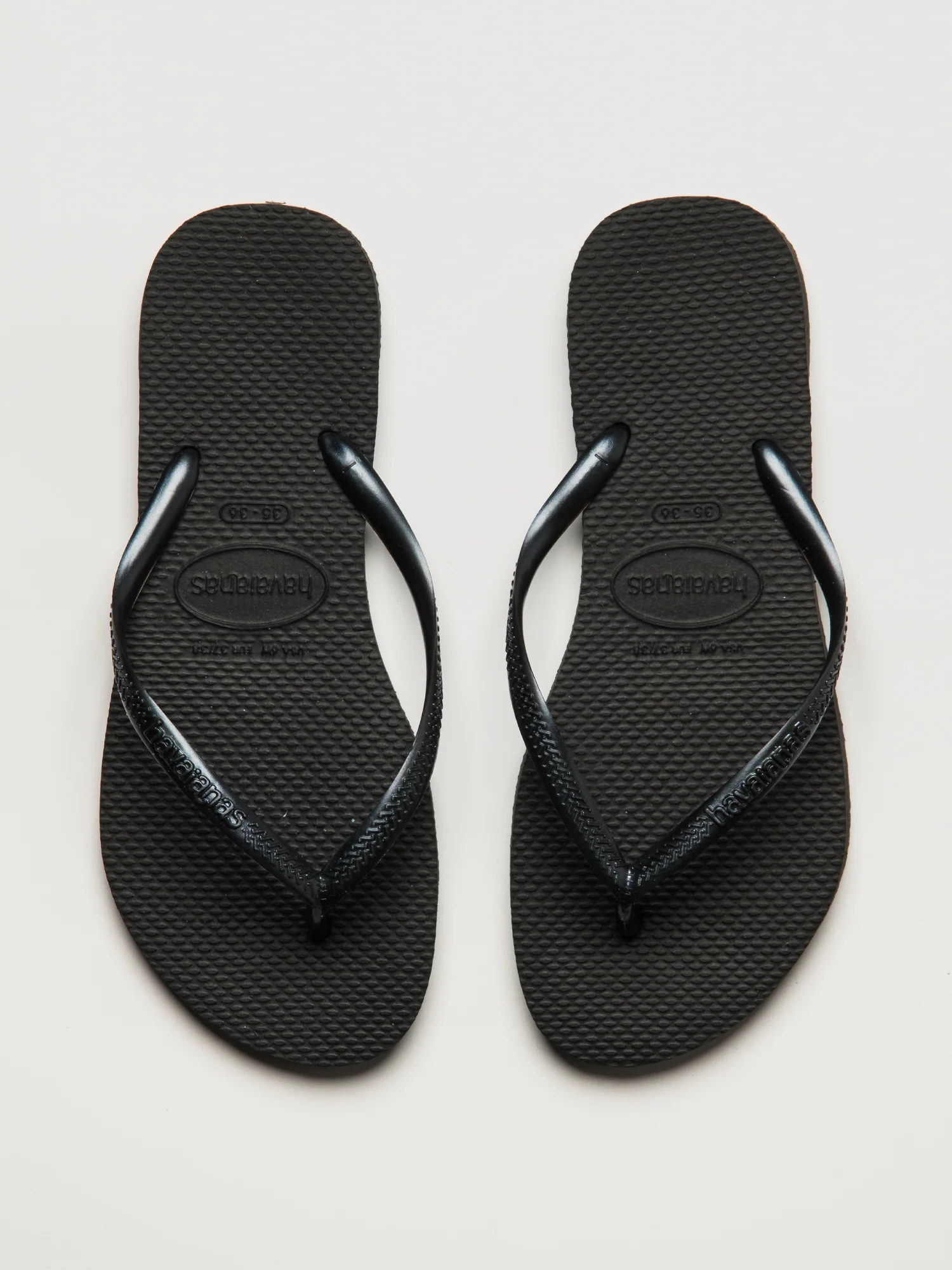 WOMENS HAVAIANAS SLIM BLACK SANDALS - Image 2